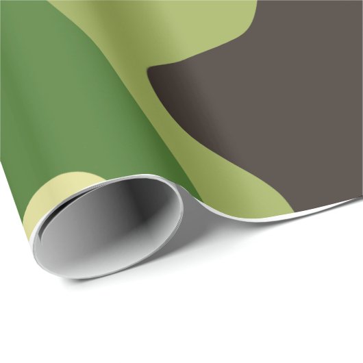 Khaki camouflage pattern cadeaupapier (Rol Hoek)