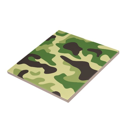 Khaki-camouflage Tegeltje (Zijkant)