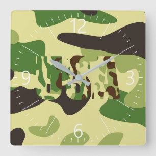 Khaki camouflage-teken van de Verenigde Staten Vierkante Klok