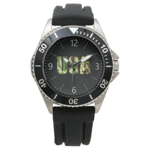 Khaki camouflage-teken van de VS Horloge