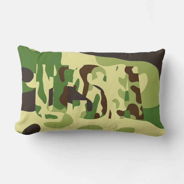 Khaki camouflage-teken van de VS Kussen (Voorkant)
