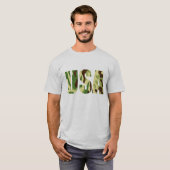 Khaki camouflage-teken van de VS T-shirt (Voorkant volledig)