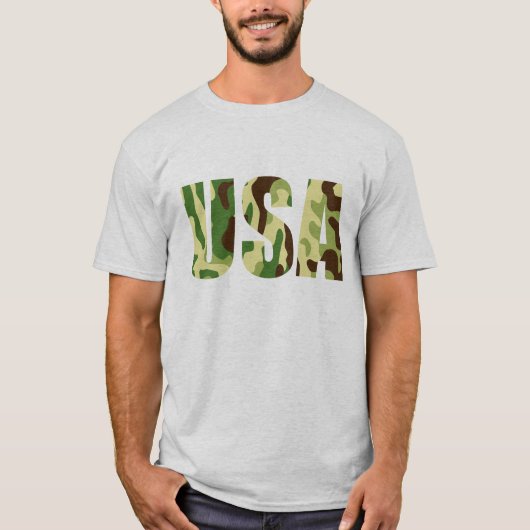 Khaki camouflage-teken van de VS T-shirt (Voorkant)