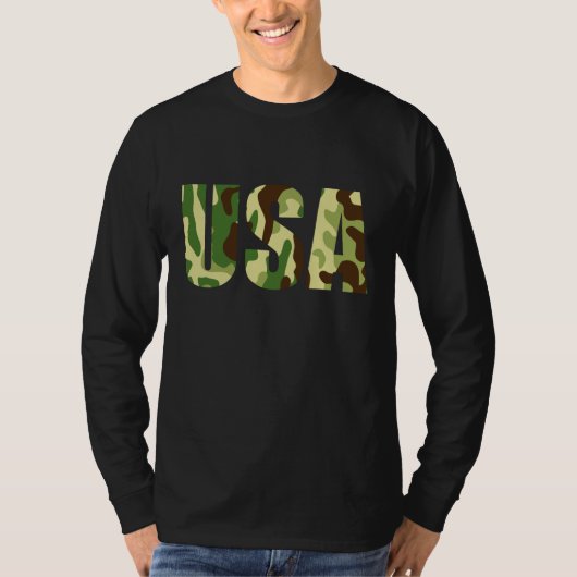 Khaki camouflage-teken van de VS T-shirt (Voorkant)