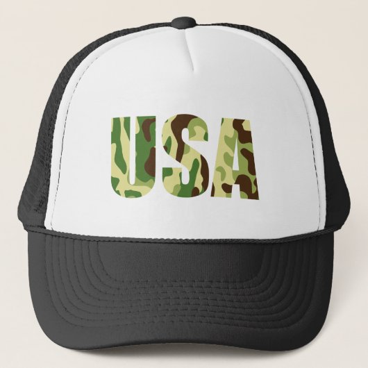 Khaki camouflage-teken van de VS Trucker Pet (Voorkant)