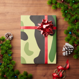 Khaki camouflagepatroon cadeaupapier