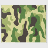 Khaki camouflagepatroon cadeaupapier (Vlak)