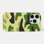Khaki camouflagepatroon iPhone hoesje (Achterkant horizontaal)