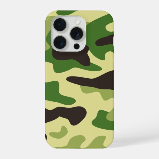 Khaki camouflagepatroon iPhone hoesje (Achterkant)