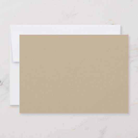 Khaki Circle Monogram Font DIY BG Bedankkaart (Achterkant)