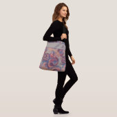 Khaki & Colorful Swirling-Waterverf Crossbody Tas (Op model)