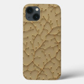 Khaki Cracked Texture Modern iPhone Case (Achterkant)