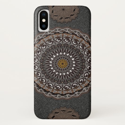 Khaki Crocodilus Porosus Case-Mate iPhone Case (Achterkant)