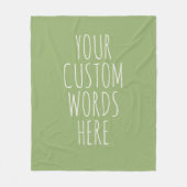 Khaki Custom Birthday Text Blanket Gift for Moms  Fleece Deken (Voorkant)