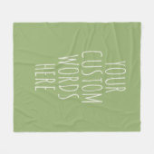 Khaki Custom Birthday Text Blanket Gift for Moms  Fleece Deken (Voorkant (Horizontaal))