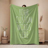 Khaki Custom Birthday Text Blanket Gift for Moms  Fleece Deken
