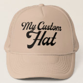 KHAKI Custom Trucker Hat Mesh Back Cap Blank Pet (Voorkant)