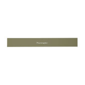 Khaki Drab Green Wedding Invitation Belly Band Uitnodigingen Wikkel (Vlak)