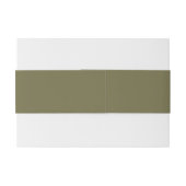 Khaki Drab Green Wedding Invitation Belly Band Uitnodigingen Wikkel (Achterkant Voorbeeld)