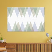 Khaki-driehoeken Canvas Afdruk (Insitu (Woonkamer))