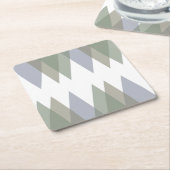 Khaki-driehoeken Kartonnen Onderzetters (Schuin)