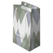 Khaki-driehoeken Klein Cadeauzakje (Voorkant Gekanteld)
