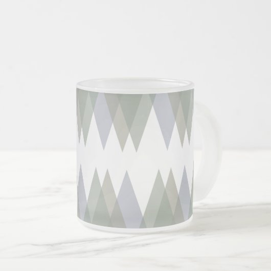 Khaki-driehoeken Matglas Koffiemok (Voorkant rechts)