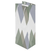 Khaki-driehoeken Wijn Cadeautas (Achterkant Gekanteld)