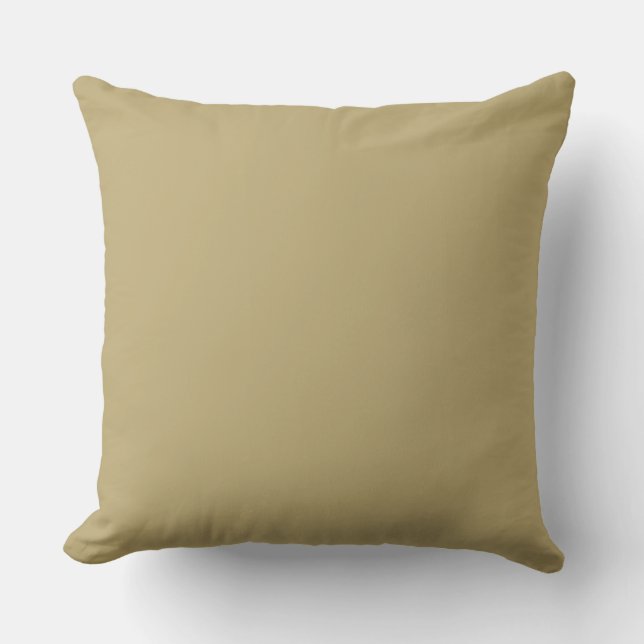 Khaki effen kleur, eenvoudig, modern, trendy kussen (Voorkant)