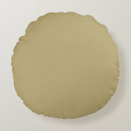 Khaki effen kleur, eenvoudig, modern, trendy rond kussen