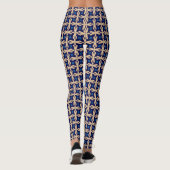 Khaki en blauwe geruite Leggings (Achterkant)