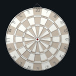 Khaki en White Dartbord<br><div class="desc">Khaki en White Dart Board</div>