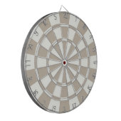 Khaki en wit dartbord (Voorkant Links)