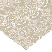 Khaki en wit siermandala patroon lange tafelloper (Hoek)