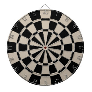 Khaki en zwart dartbord