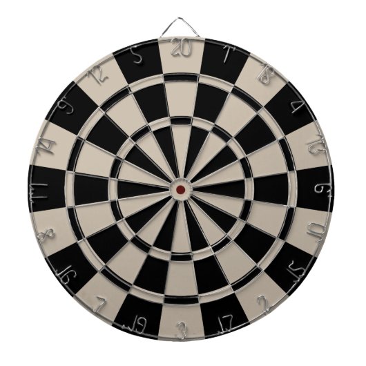 Khaki en zwart dartbord (Voorkant)