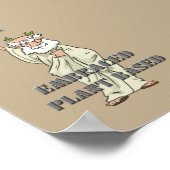 Khaki Funny "Ik heb Plant gebaseerd" Vegan Poster (Hoek)