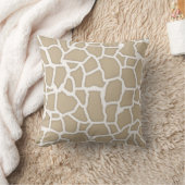 Khaki Giraffe Animal Print Kussen (Deken)