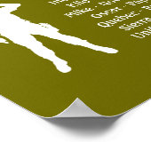 Khaki Green Army Phonetic Alphabet Soldaat Poster (Hoek)