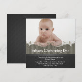 Khaki Green Black Boys foto doop Kaart (Voorkant / Achterkant)