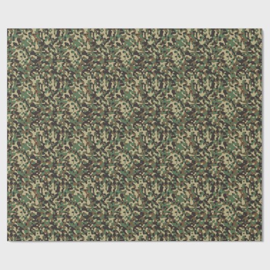 Khaki Green Camouflage Wrapping Paper Cadeaupapier (Vlak)