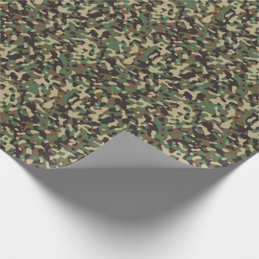 Khaki Green Camouflage Wrapping Paper Cadeaupapier (Hoek)