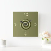 Khaki Green en Lemon >Patterned Kitchen klok (Huis)
