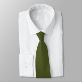Khaki Green Verborgen Initialen Solid Color Stropd Stropdas