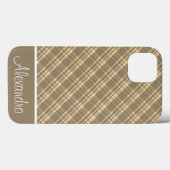 Khaki groene en bruine geruite Case-Mate iPhone ho Case (Achterkant (horizontaal))