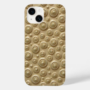 Khaki iPhone-hoes met spiraaldesign Case-Mate iPhone 14 Hoesje