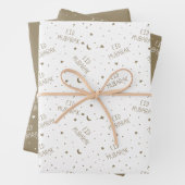 Khaki Kinder Eid Mubarak Inpakpapier Vel (In situ)