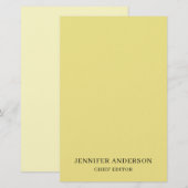 Khaki Kleur Professioneel Modern Eenvoudig Minimal Briefpapier (Voorkant / Achterkant)