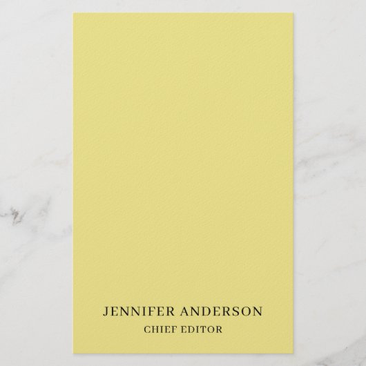 Khaki Kleur Professioneel Modern Eenvoudig Minimal Briefpapier (Voorkant)