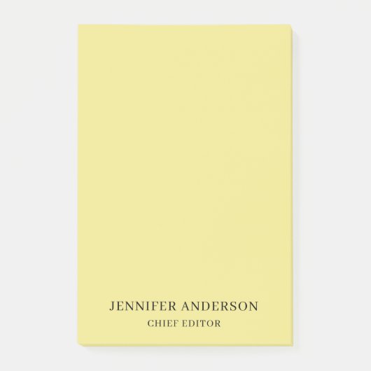 Khaki Kleur Professioneel Modern Eenvoudig Minimal Post-it® Notes (Voorkant)